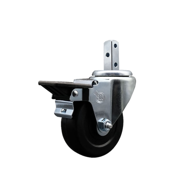 3.5'' Hard Rubber Wheel Swivel 3/4'' Square Stem Caster with Brake